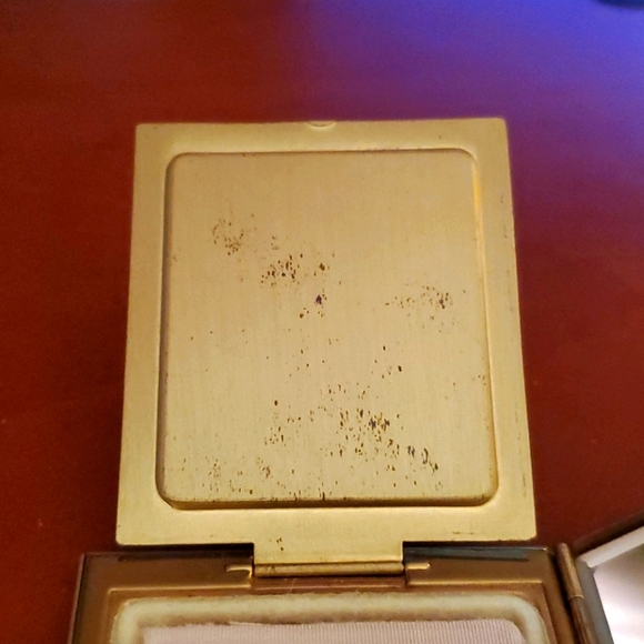 Vintage White Confetti Lucite Compact Case - Picture 3 of 8